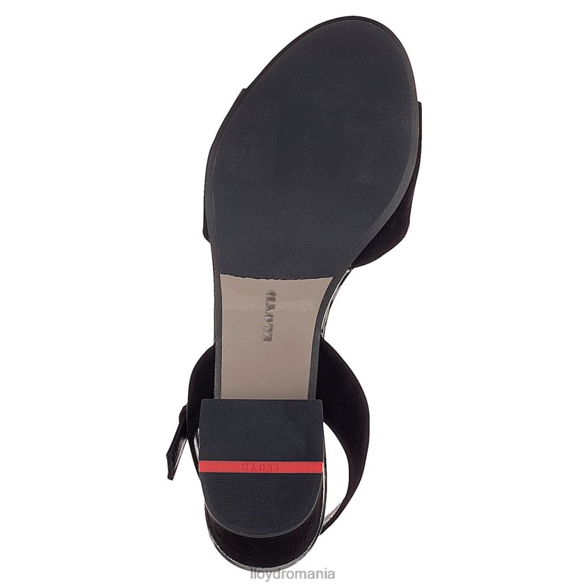 pantofi LLOYD sandale cu suprafata de piele intoarsa negru femei 682601173