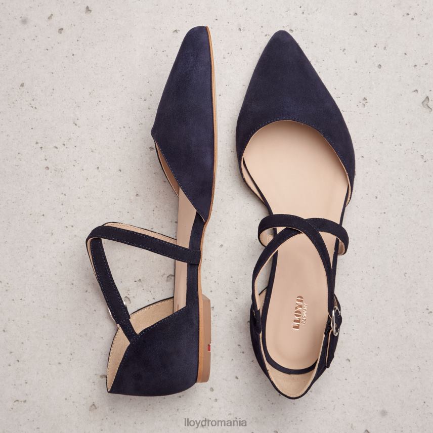 pantofi LLOYD sandale de piele intoarsa albastru femei 682601161