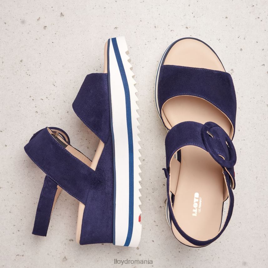 pantofi LLOYD sandale de piele intoarsa albastru femei 682601215